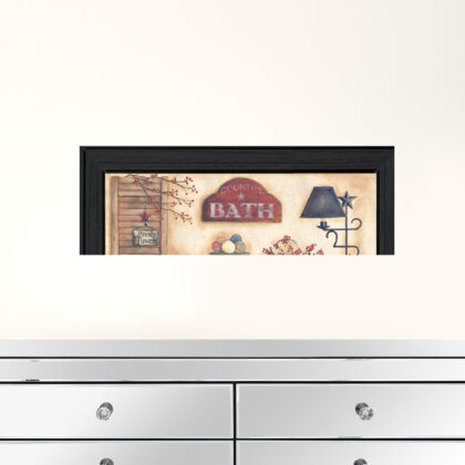 Country Bath 9 Black Framed Print Wall Art
