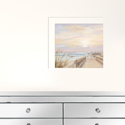 Set Of Two Sunrise Sunset 3 White Framed Print Wall Art