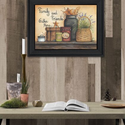 Family And Friends 3 Black Framed Print Wall Art