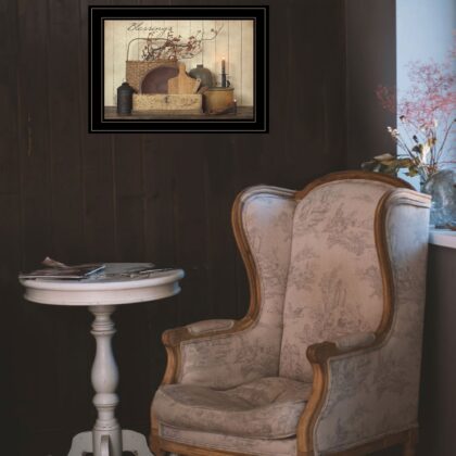 Count Your Blessing 2 Black Framed Print Wall Art