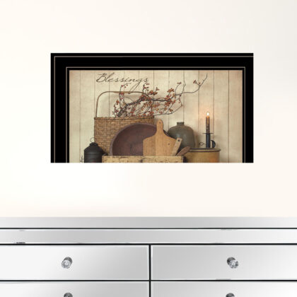 Count Your Blessing 2 Black Framed Print Wall Art