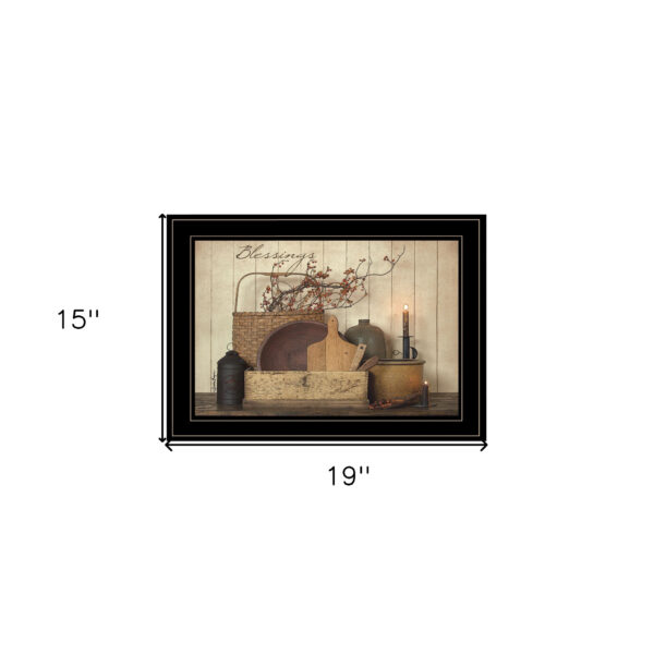 Count Your Blessing 2 Black Framed Print Wall Art