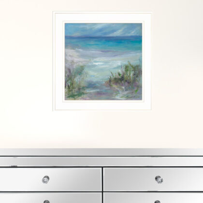 Blue Horizons 2 White Framed Print Wall Art