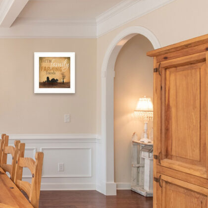 Farming 1 White Framed Print Wall Art