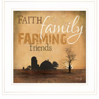 Farming 1 White Framed Print Wall Art
