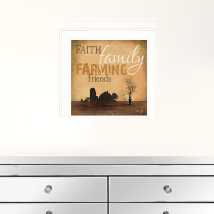 Farming 1 White Framed Print Wall Art
