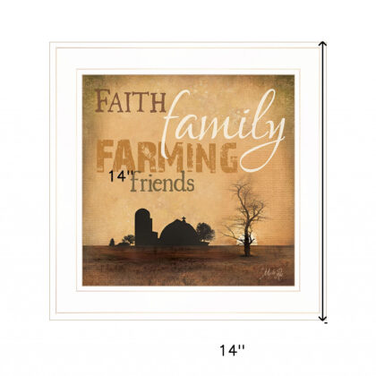Farming 1 White Framed Print Wall Art