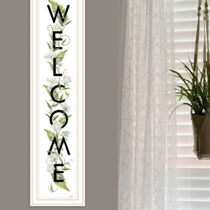 Welcome Sign II 4 White Framed Print Wall Art