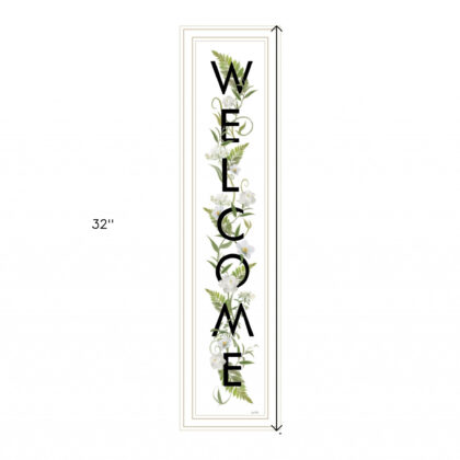 Welcome Sign II 4 White Framed Print Wall Art