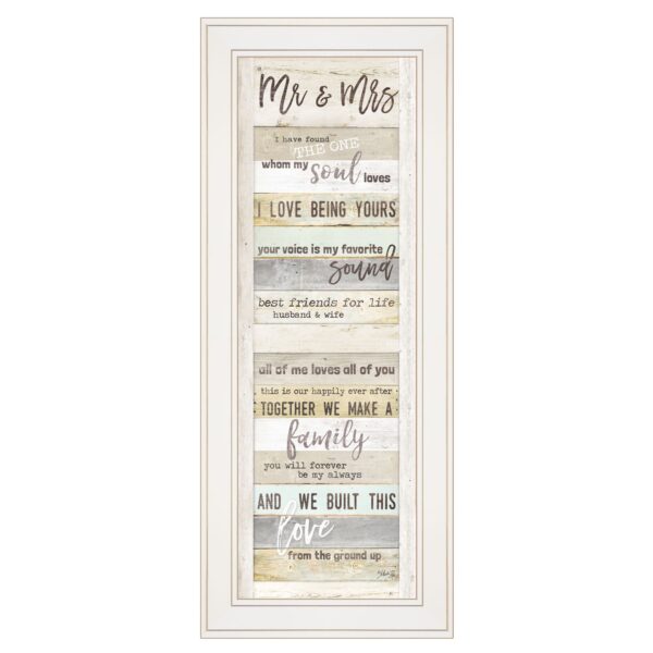 Mr And Mrs 2 White Framed Print Wall Art