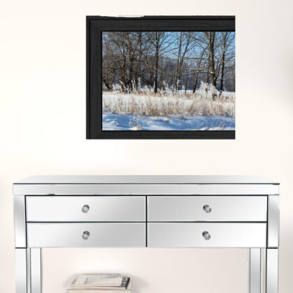 Set Of Two Great Outdoors Nature Or Winter Forest 3 Black Framed Print Wall Art