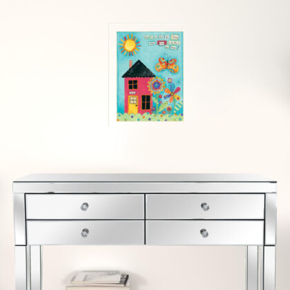 No Place Like Home 4 White Framed Print Wall Art