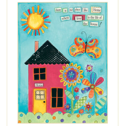 No Place Like Home 4 White Framed Print Wall Art