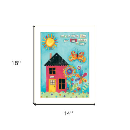 No Place Like Home 4 White Framed Print Wall Art
