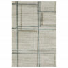7' X 10' Grey Teal Beige And Tan Geometric Power Loom Area Rug