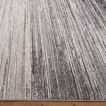 12' X 18' Black And Dark Gray Abstract Area Rug