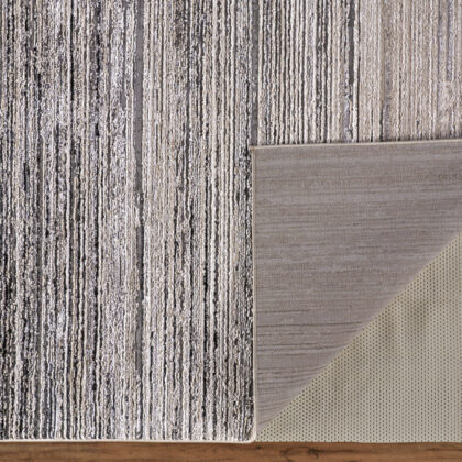 12' X 18' Black And Dark Gray Abstract Area Rug