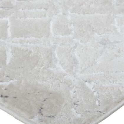 12' X 15' Silver Gray And White Abstract Area Rug