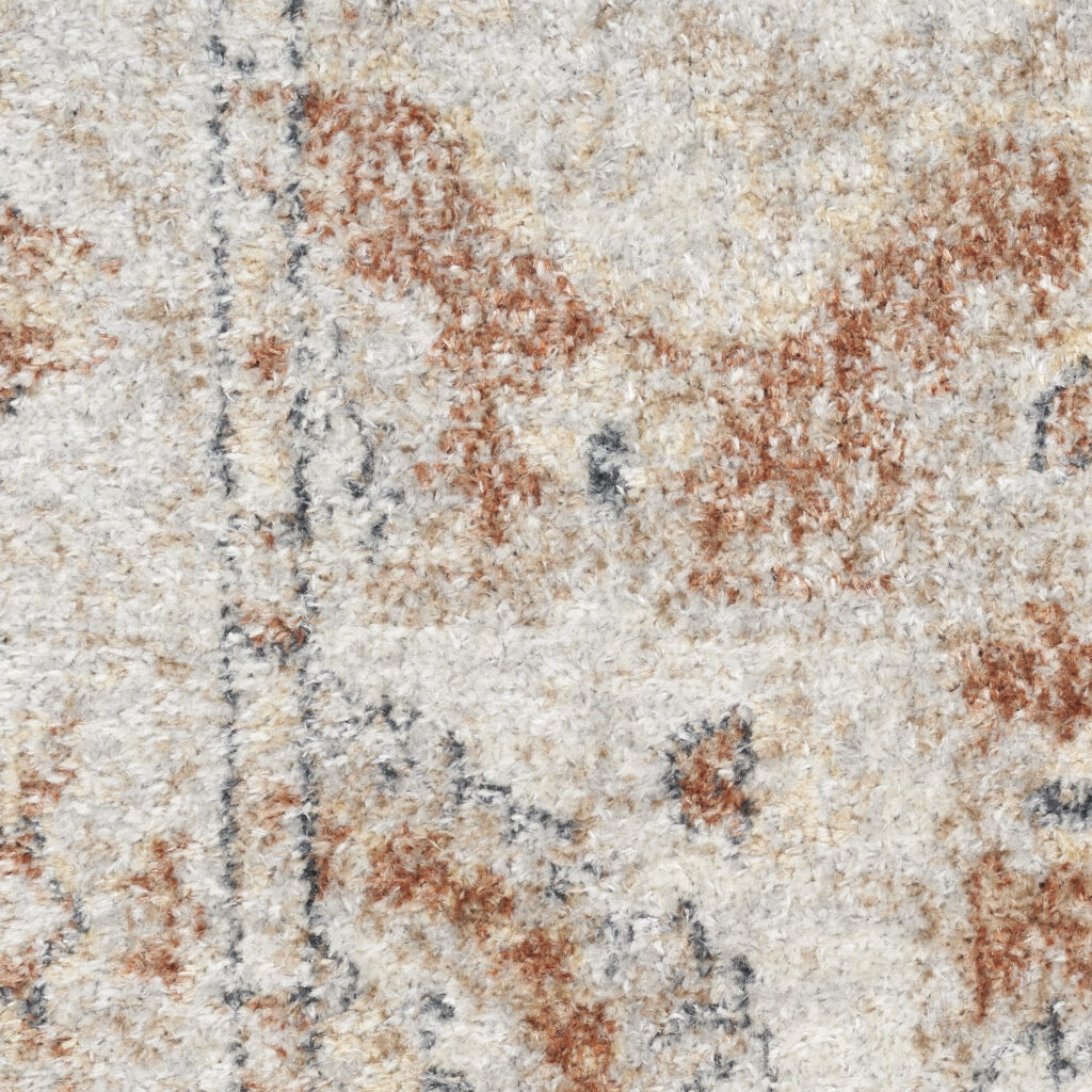 5' X 7' Gold Oriental Power Loom Washable Area Rug