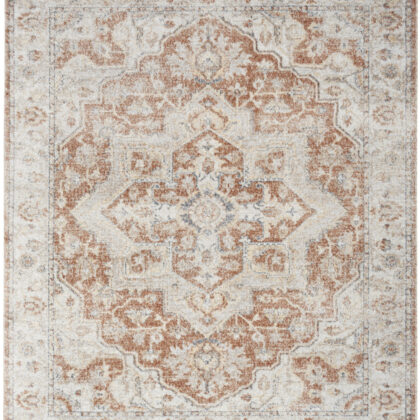 9' X 12' Gold Oriental Power Loom Area Rug