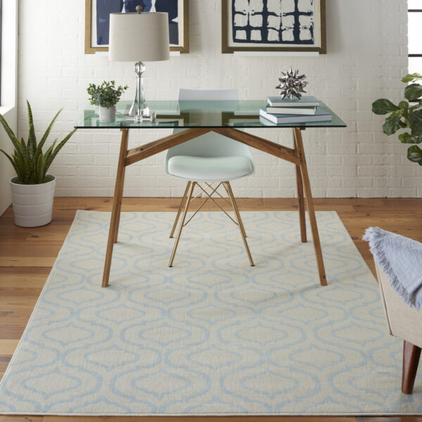 6' x 9' Gray Moroccan Power Loom Area Rug