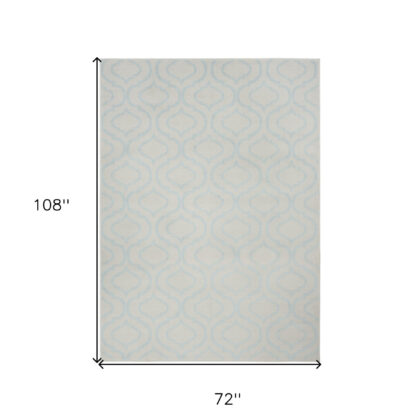 6' x 9' Gray Moroccan Power Loom Area Rug
