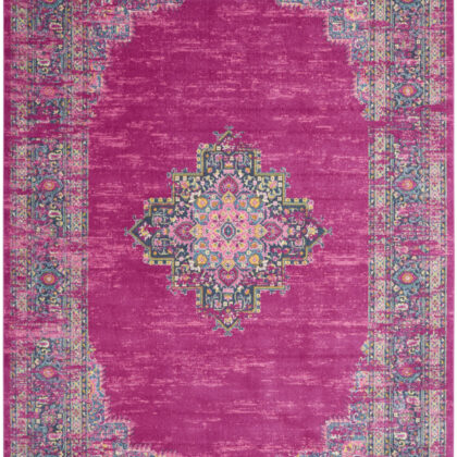 10' x 14' Blue Moroccan Power Loom Distressed Area Rug