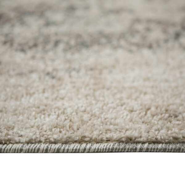 9' x 12' Gray and Beige Abstract Power Loom Area Rug