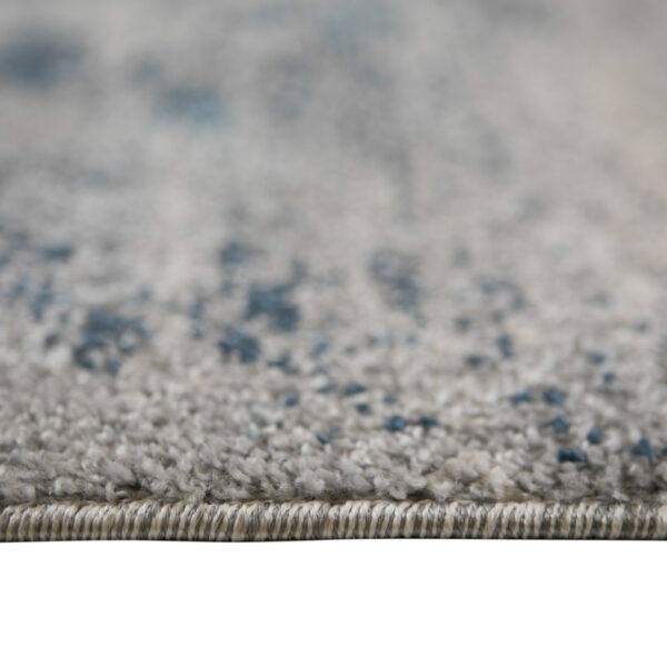 2' x 3' Blue and Gray Abstract Power Loom Area Rug
