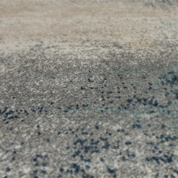 2' x 3' Blue and Gray Abstract Power Loom Area Rug