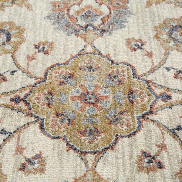 2' x 3' Ivory Floral Power Loom Area Rug