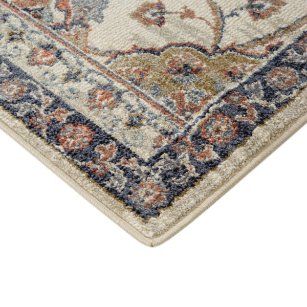 10' Ivory Floral Power Loom Runner Rug