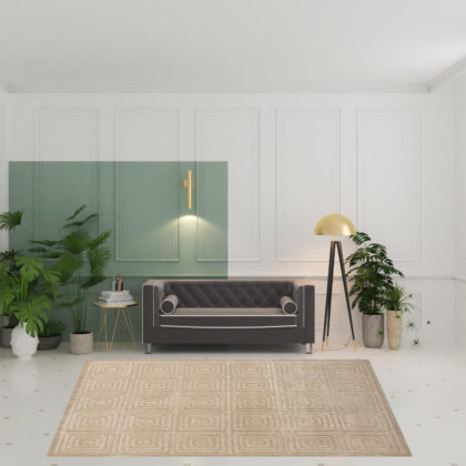 8' x 10' Beige Geometric Area Rug