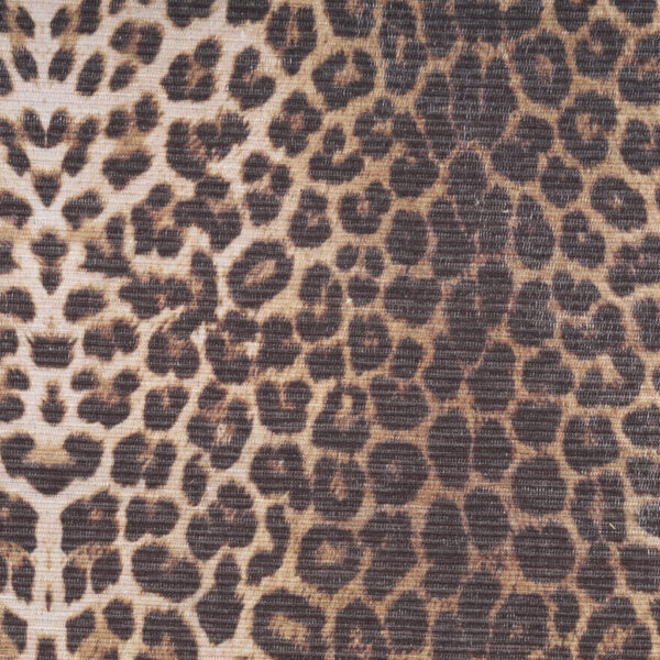 5' x 7' Brown and Ivory Leopard Print Power Loom Washable Non Skid Area Rug