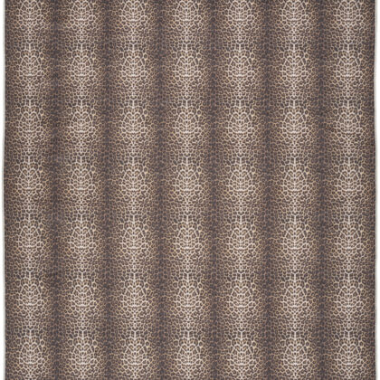 5' x 7' Brown and Ivory Leopard Print Power Loom Washable Non Skid Area Rug