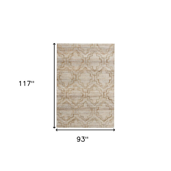 8' x 10' Brown Trellis Hand Woven Area Rug