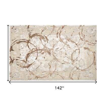 9' x 12' Bronze Abstract Area Rug