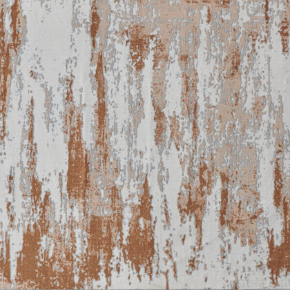 6' x 9' Gray and Brown Abstract Printed Washable Non Skid Area Rug