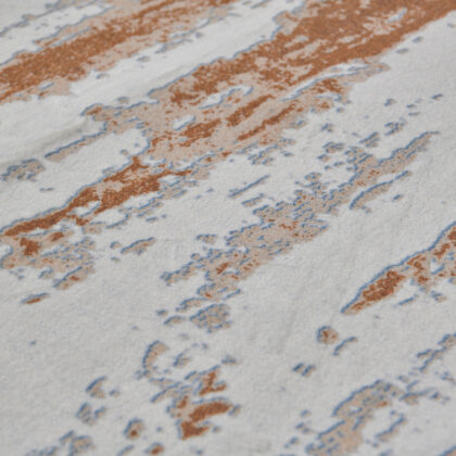 6' x 9' Gray and Brown Abstract Printed Washable Non Skid Area Rug