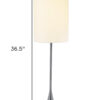 Black Nickel Finish Metal Tall White Shade Table Lamp