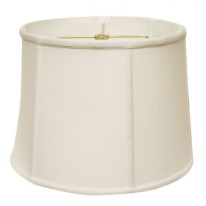 White Linen Drum Lamp shade 15"W Bottom