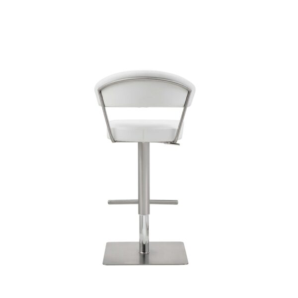 20 " White And Silver Stainless Steel Bar Chair