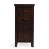 24" Dark Brown Manufactured Wood Rectangular End Table With Four Drawers And Shelf