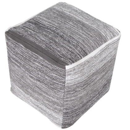 16" Gray 100% Cotton Ottoman
