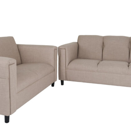 Two Piece Deep Taupe Five Person Seating Set