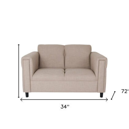 Two Piece Deep Taupe Five Person Seating Set