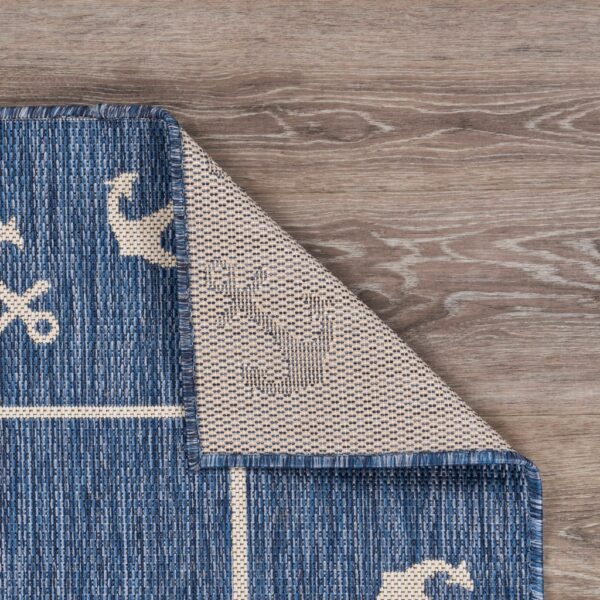 2' X 3' Blue And Gray Indoor Outdoor Area Rug