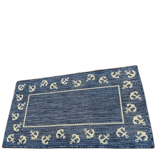 2' X 3' Blue And Gray Indoor Outdoor Area Rug