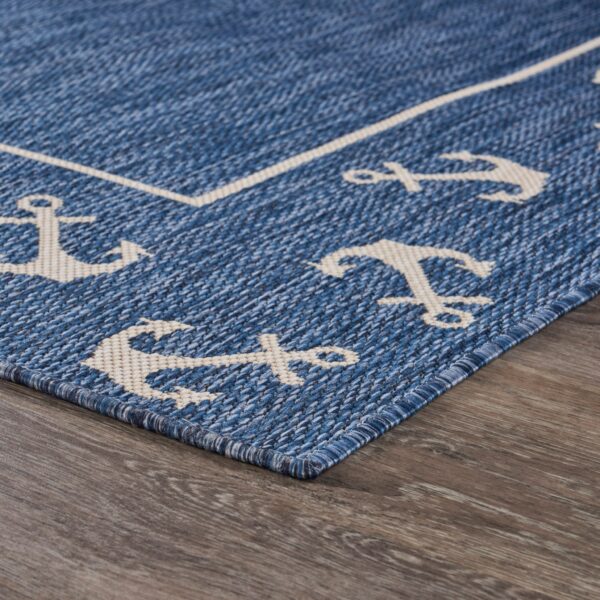 2' X 3' Blue And Gray Indoor Outdoor Area Rug