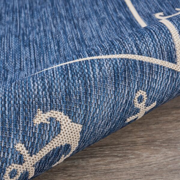 2' X 3' Blue And Gray Indoor Outdoor Area Rug